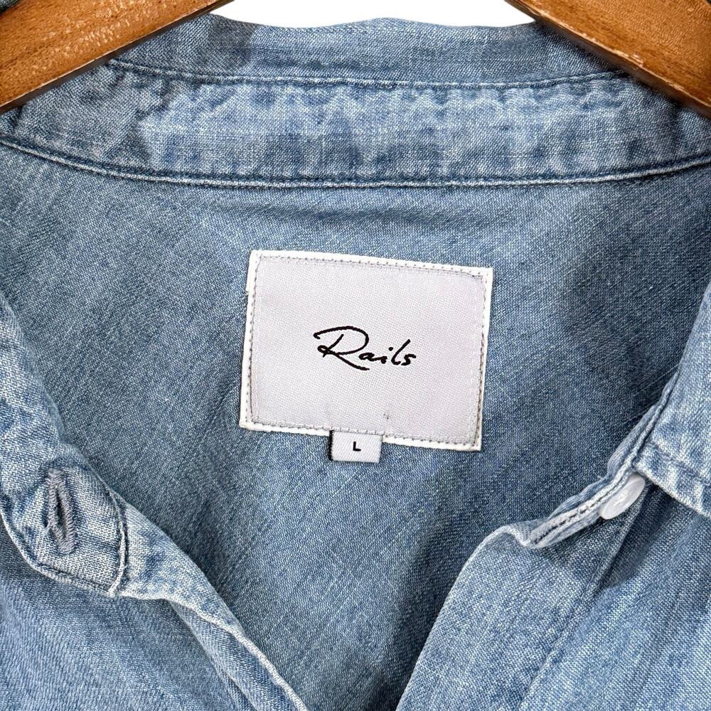 Rails Phoenix Aztec Embroidered Chambray Denim Bu… - image 4